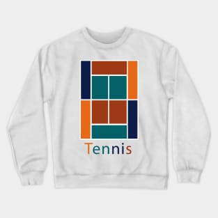 COLORFUL TENNIS COURT Crewneck Sweatshirt